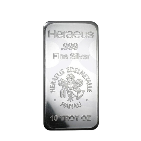 Perak Murni Heraeus 10 oz .999 silver bar - Perak Batangan