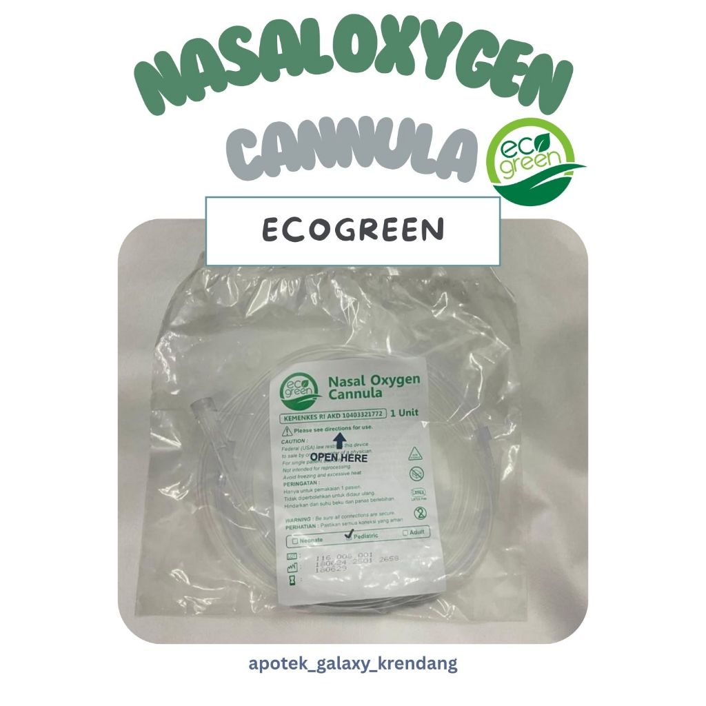 NASAL OXYGEN CANNULA ECOGREEN