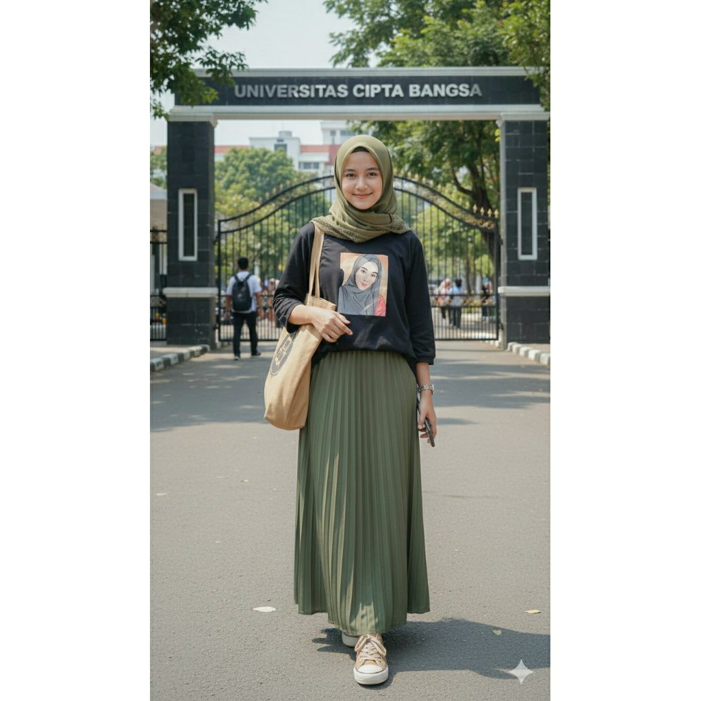 one set preloved / Baju dan Rok wanita