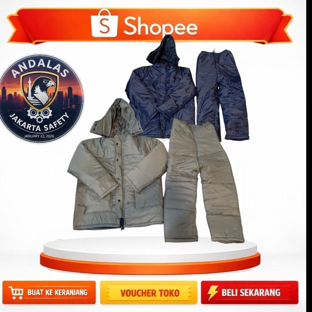 Baju Dingin Cold Storage Jaket Freezer Tebal Tahan Suhu -30°C/Baju Cold Storage Tebal Anti Dingin /J