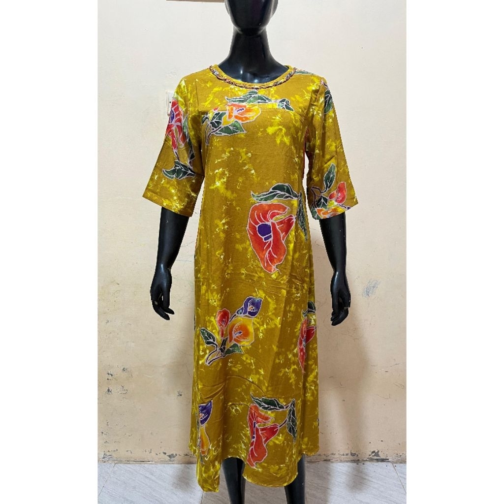 batik sunan dress klok ABG tangan 3/4