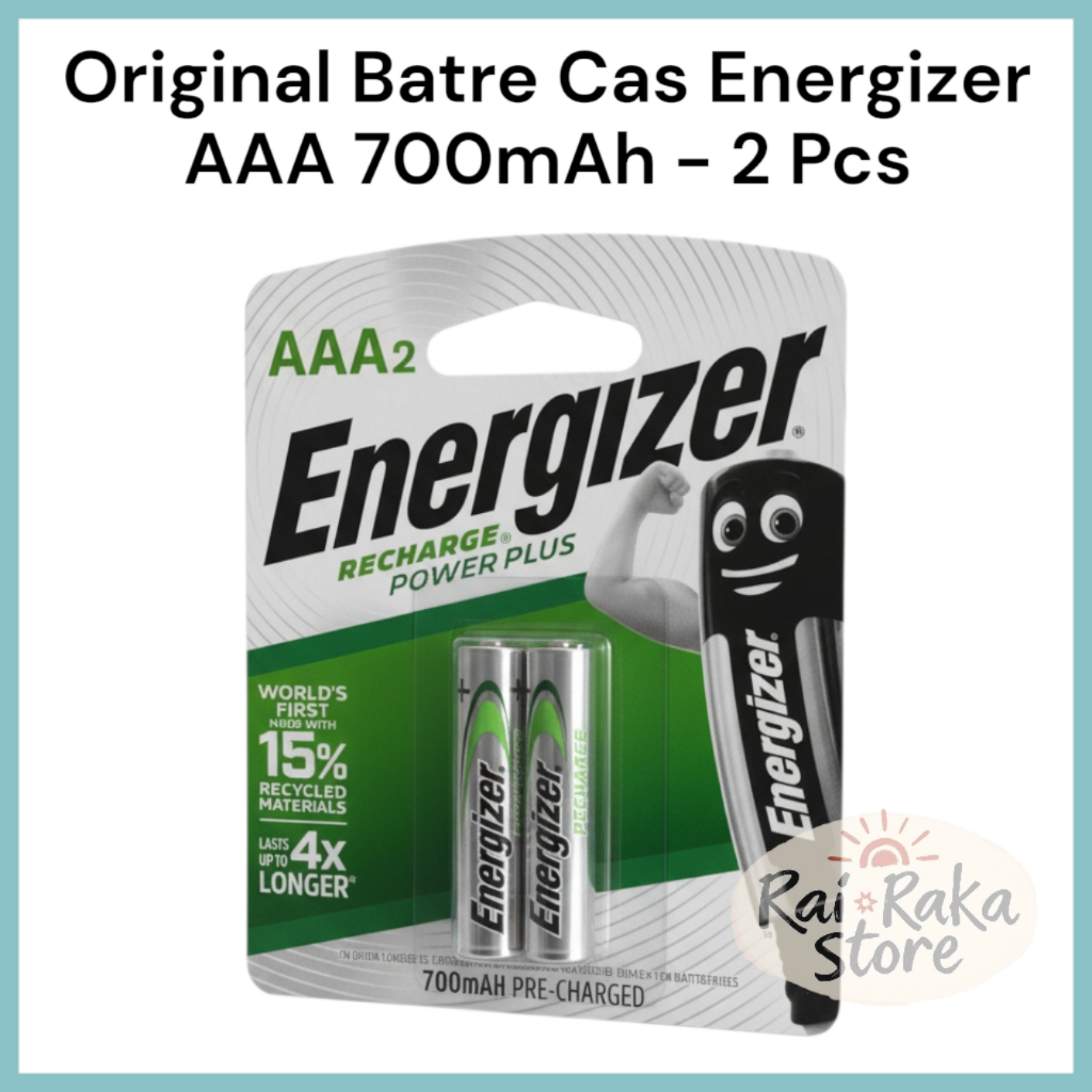 Energizer Rechargeable AAA 700mAh 2 Pcs Original / batre cas AAA Energizer