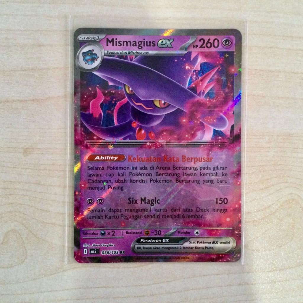 Mismagius Ex RR Pokemon Kobaran Biru Kartu Pokemon TCG Indonesia