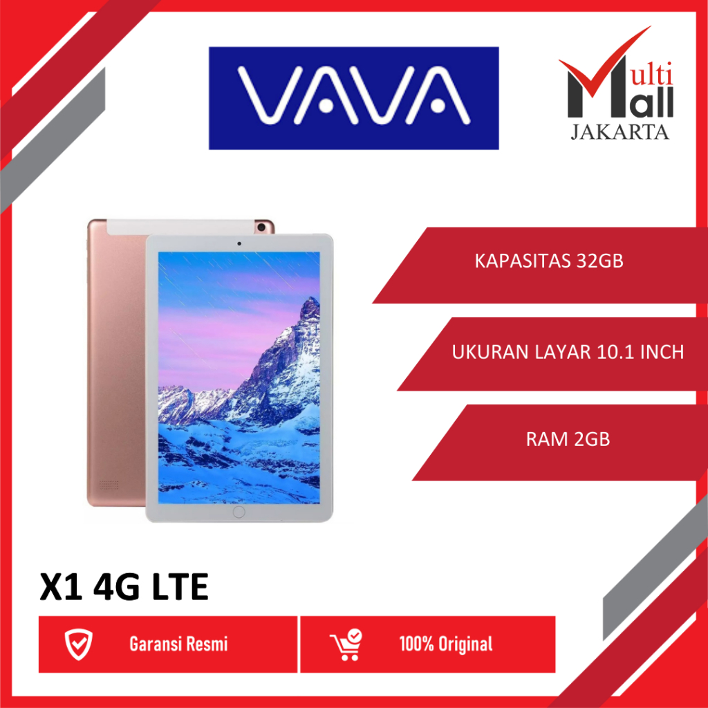 VAVA X1 4G LTE Tablet 10.1 Inch 32GB Internal 2GB RAM Garansi Resmi 12 Bulan
