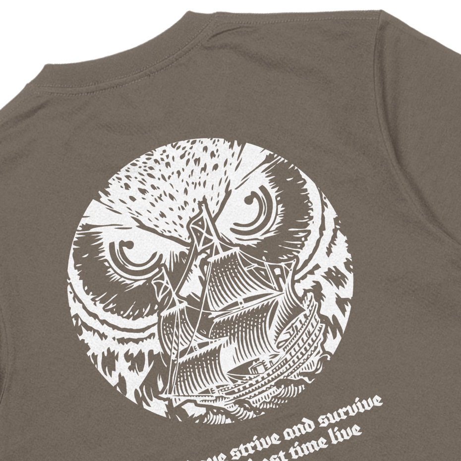 Troy Company Tshirt Maple Brown Pirate Owl - Kaos Lengan Pendek Kaos Coklat Maple MTD 2743