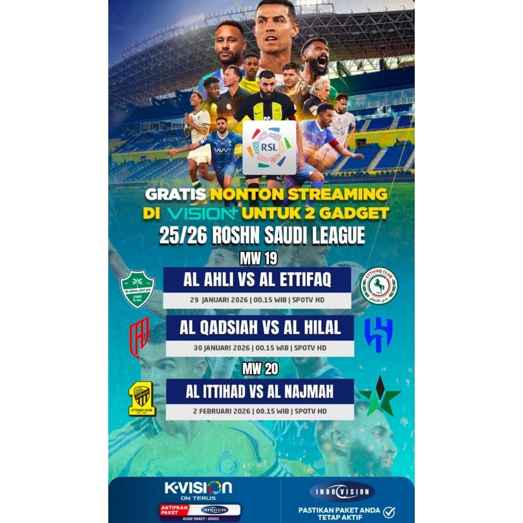 Voucher Paket Kvision SPOTV 2101 K-Vision 30 Hari