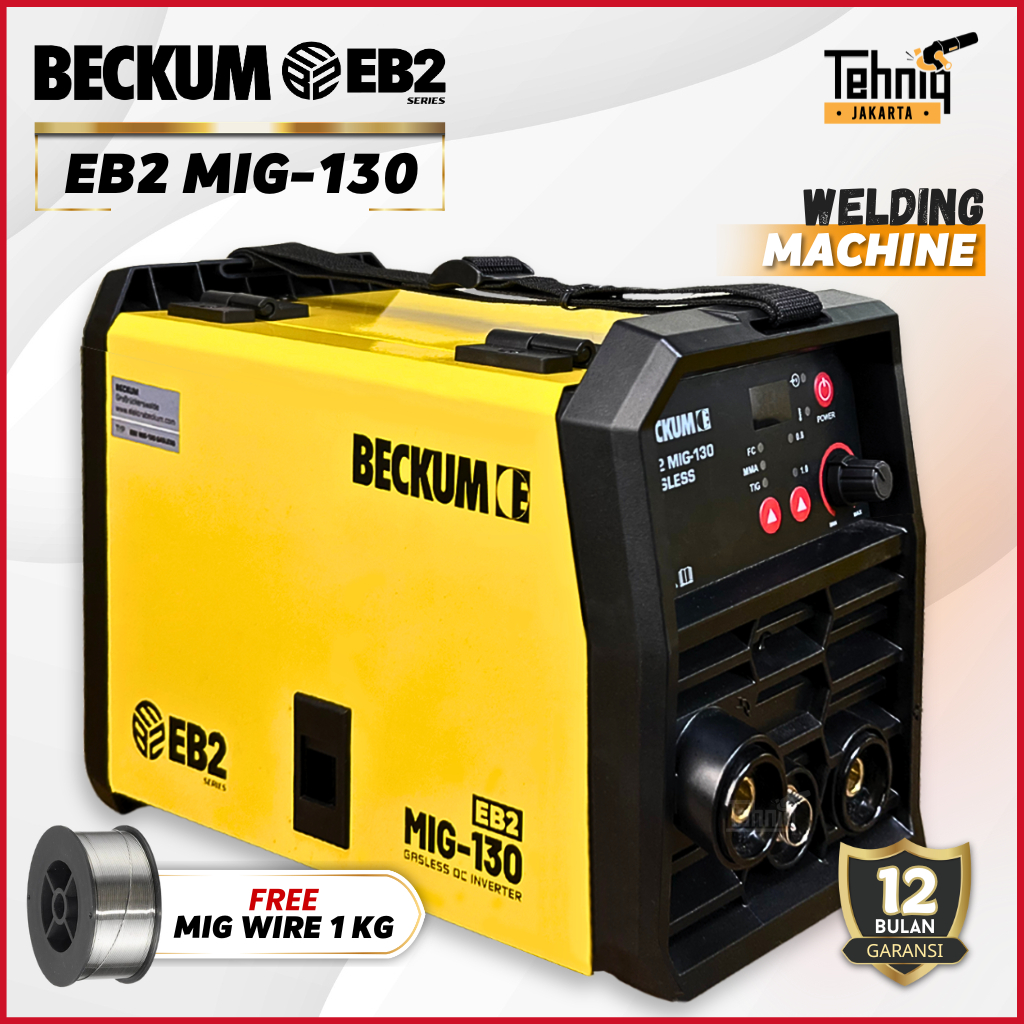 Beckum EB2 MIG 130 Mesin Las Listrik Tanpa Gas / Travo Las Gasless EB2 MIG 130 / Inverter Beckum EB2