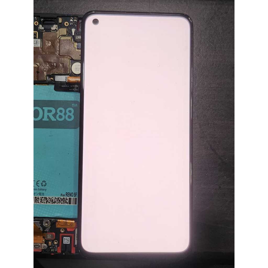 LCD OPPO RENO 6 4G ORIGINAL COPOTAN MINUS SHADOW SEDANG + BINGKAI POLARIZER