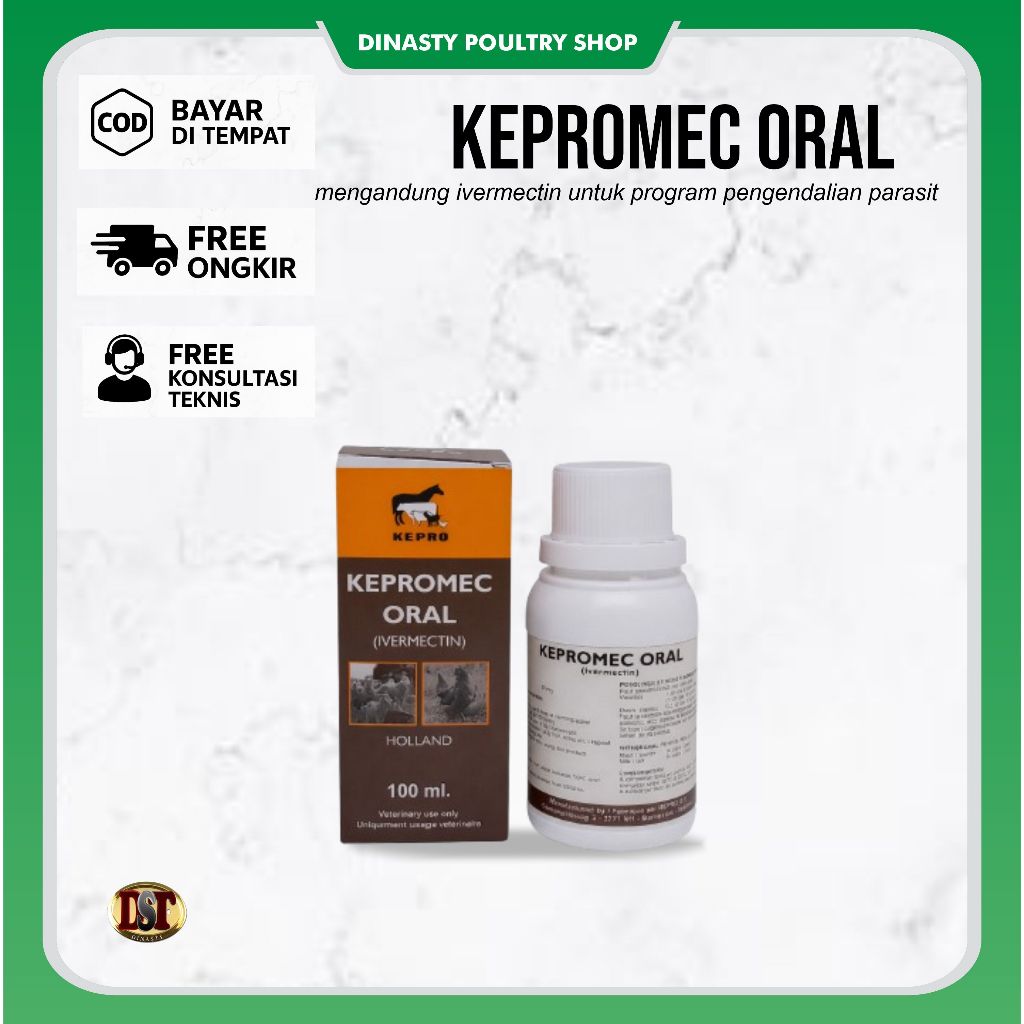 KEPROMEC ORAL 100ml Ivermectin Obat Cacing Ternak