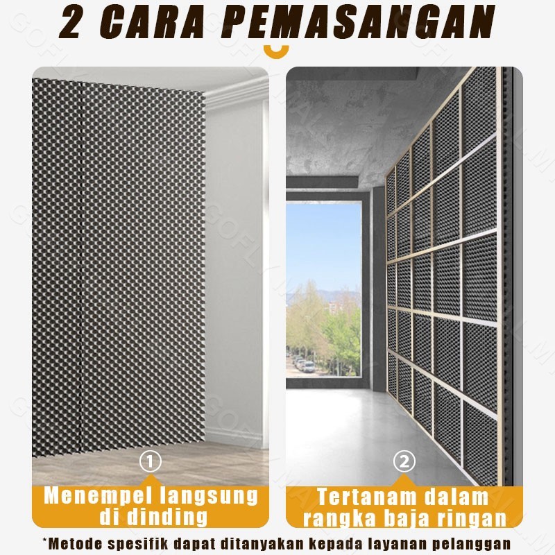 Busa Peredam Suara Piramid Peredam Ruangan Kamar Ketebalan 2,5 Cm Peredam Bising Super Busa Peredam