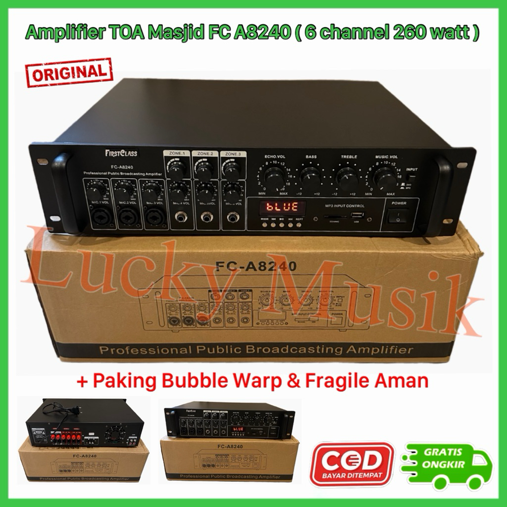 AMPLIFIER FIRSTCLASS FC A8240 ORIGINAL AMPLI TOA MASJID FIRSTCLASS FCA 8240 Amplifier fc 8240 amplif