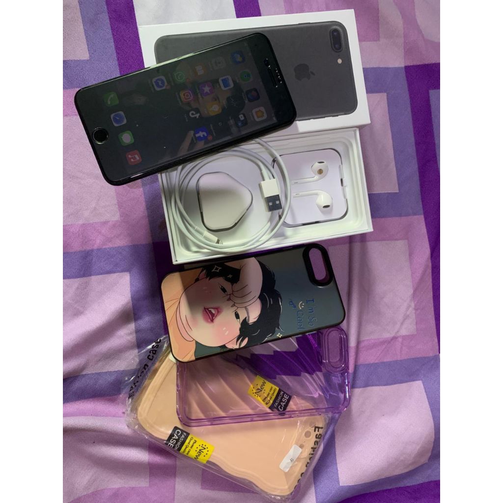 iphone 7 plus resmi hitam 128gb, minus gak bisa wifi tapi all operator, icloud siap keluar, siap pak