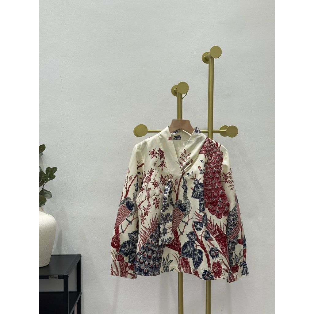 BATIKID OFFICIAL - Arunika Batik Blouse - One Set Batik Wanita Modern Model Hanbok Kimono Premium