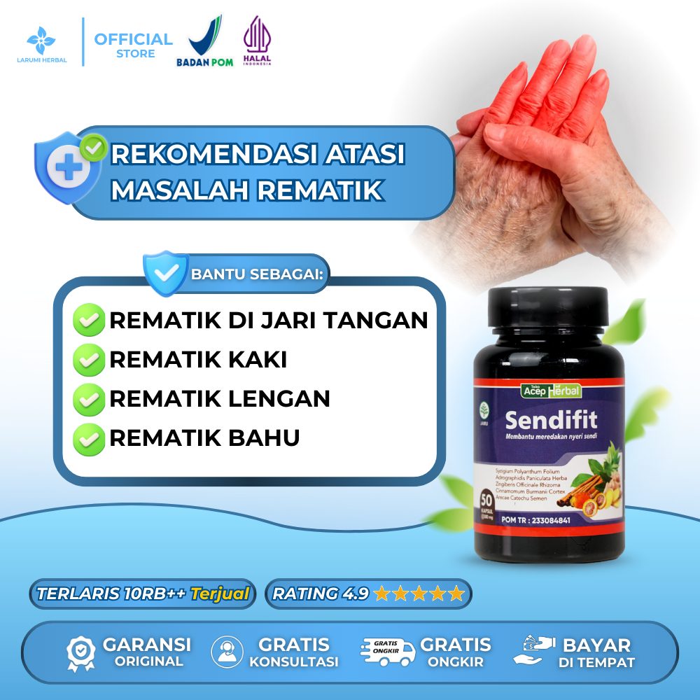 Obat Rematik, Rematik di Jari Tangan, Rematik di Kaki, Rematik Lengan dan Bahu - sendifit Herbal Ori