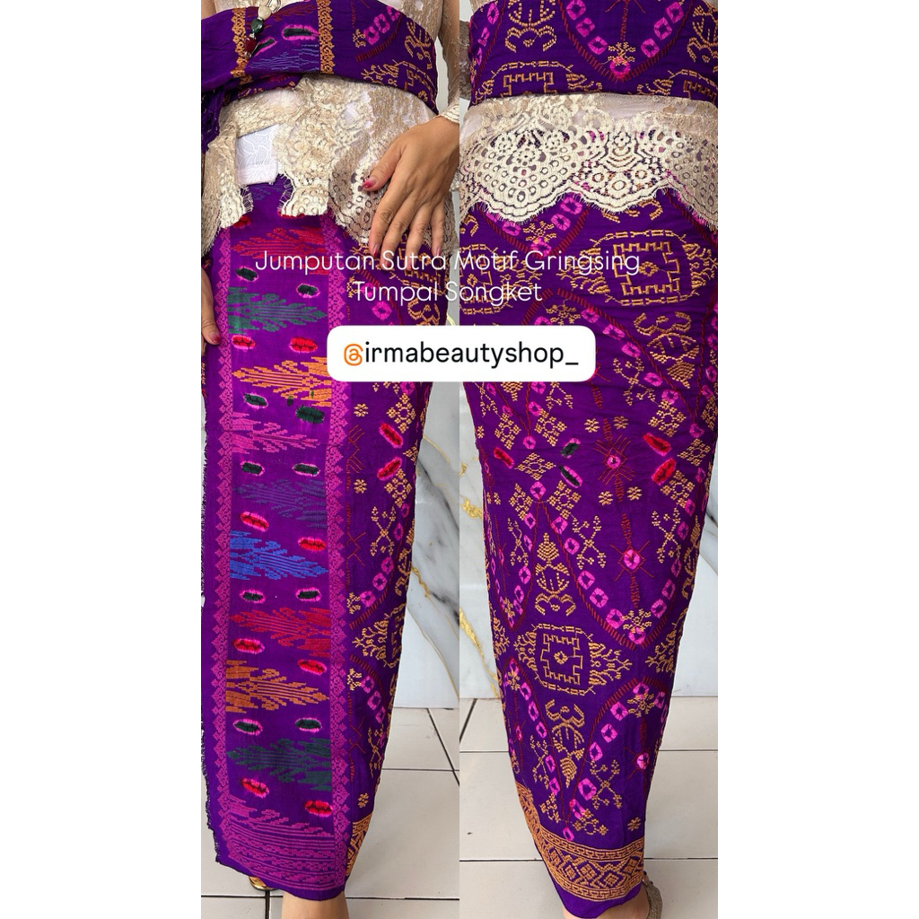 Ready Sutra Jumputan Motif Geringsing tumpal songket