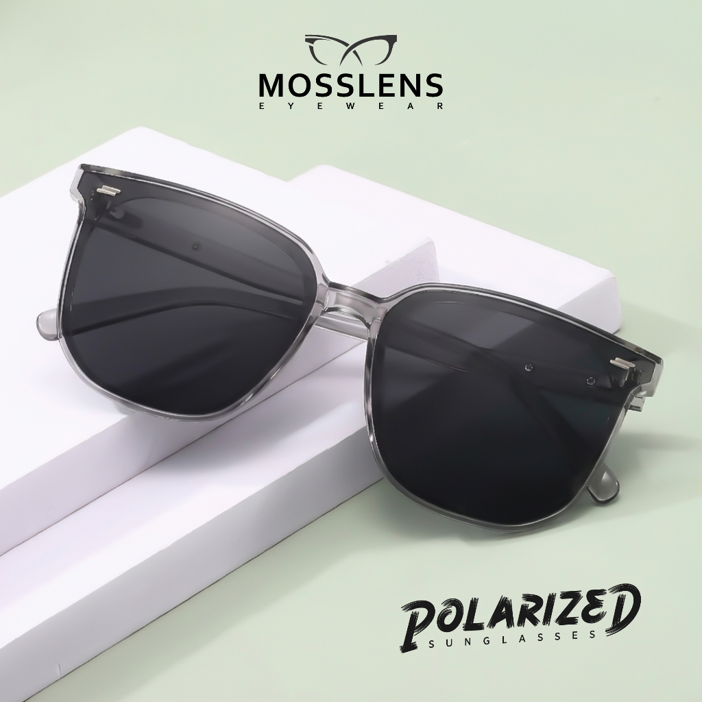 Mosslens Kacamata Hitam Polarized Sunglasses Modern Fashion Wanita Pria Anti UV400 TR90 818-2