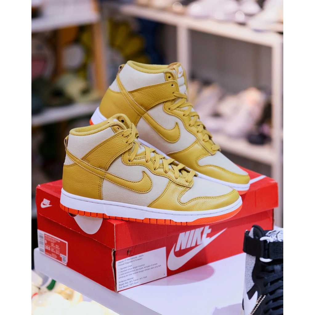 Nike Dunk Hi Retro PRM Team Gold/Wheat Gold DV7215700 (ORIGINAL BNIB)