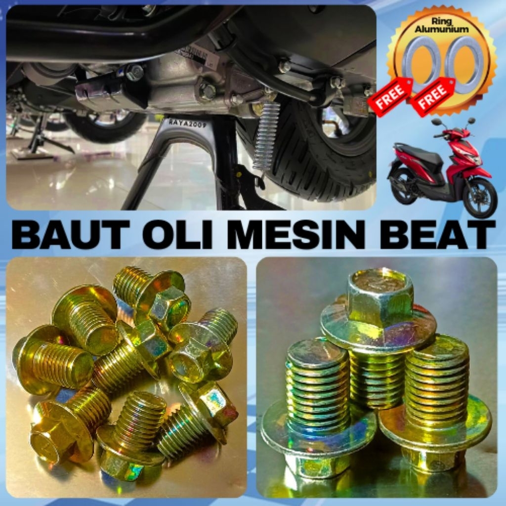 Baut Oli Mesin Motor Beat Ukuran Standar Kunci 12