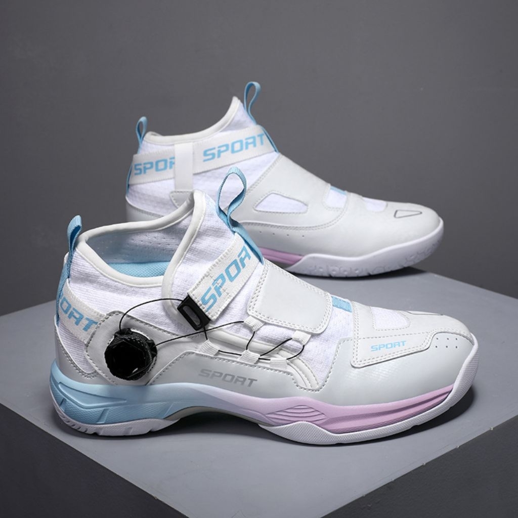 Sepatu Badminton BOA Sport White Pink