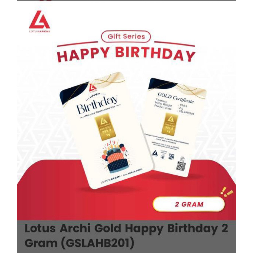 Lotus Archi 2 gram LM Logam Mulia Lotus Archi 2 gr