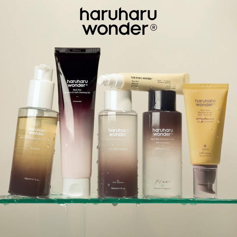 HARUHARU Wonder Black Rice Cleansing Oil 150ml / Hyaluronic Toner 150ml / Sensitive / Original [EXP: