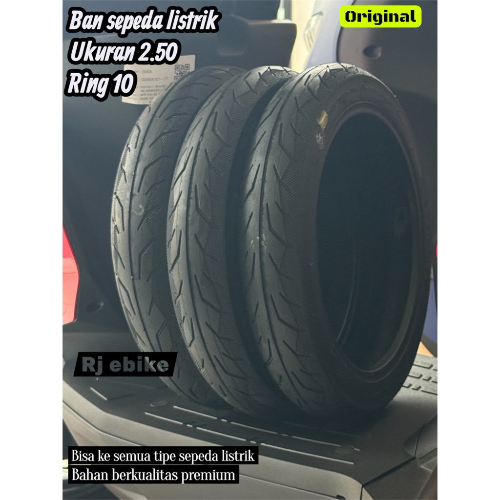 Ban sepeda listrik Tubeless 14x2.50 ring 10