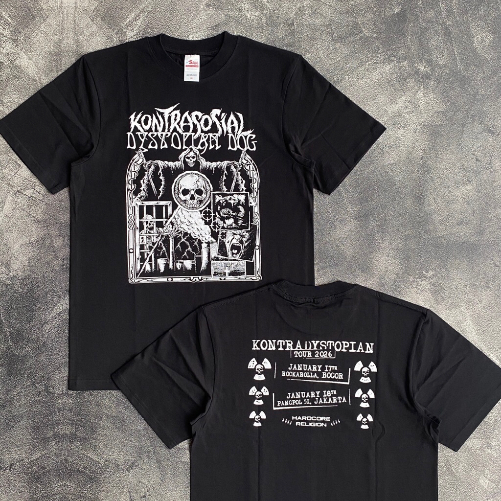 KONTRASOSIAL X DYSTOPIAN DOG - KONTRADYSTOPIAN TOUR 2026 | Official Merchandise T-Shirt