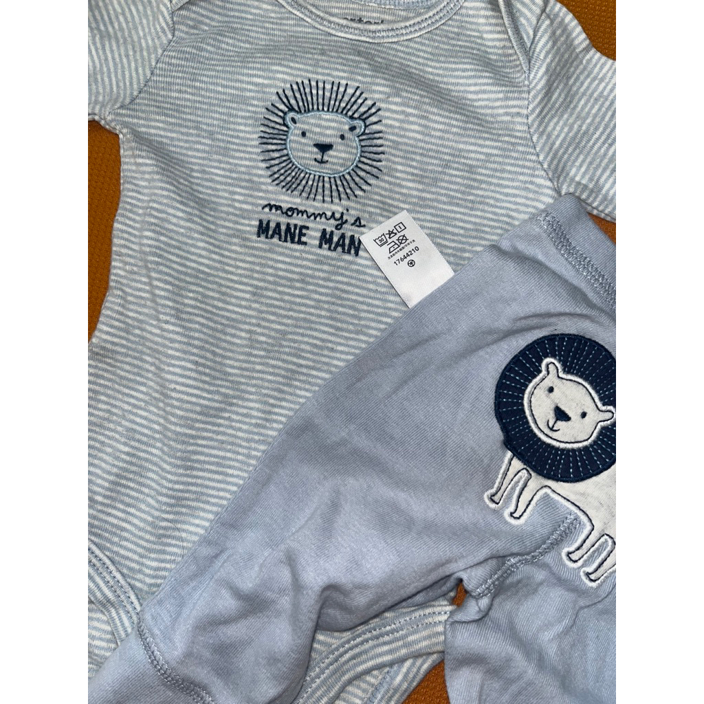 one set baju bayi singa