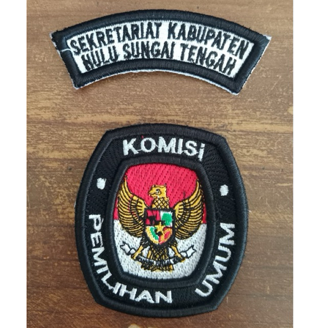 Bordir Logo KPU 3D Timbul