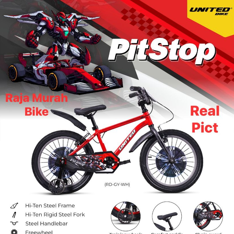 Sepeda Anak Laki Laki Bmx 18 Inch United Pitstop Terbaru Sepeda United Pitstop 18 Inch