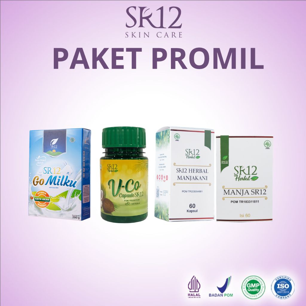 PAKET PROMIL SR12 GO MILKU SUSU KAMBING ETAWA MANJAKANI KAPSUL MANJAKANI BUTIR PAKET PROMIL