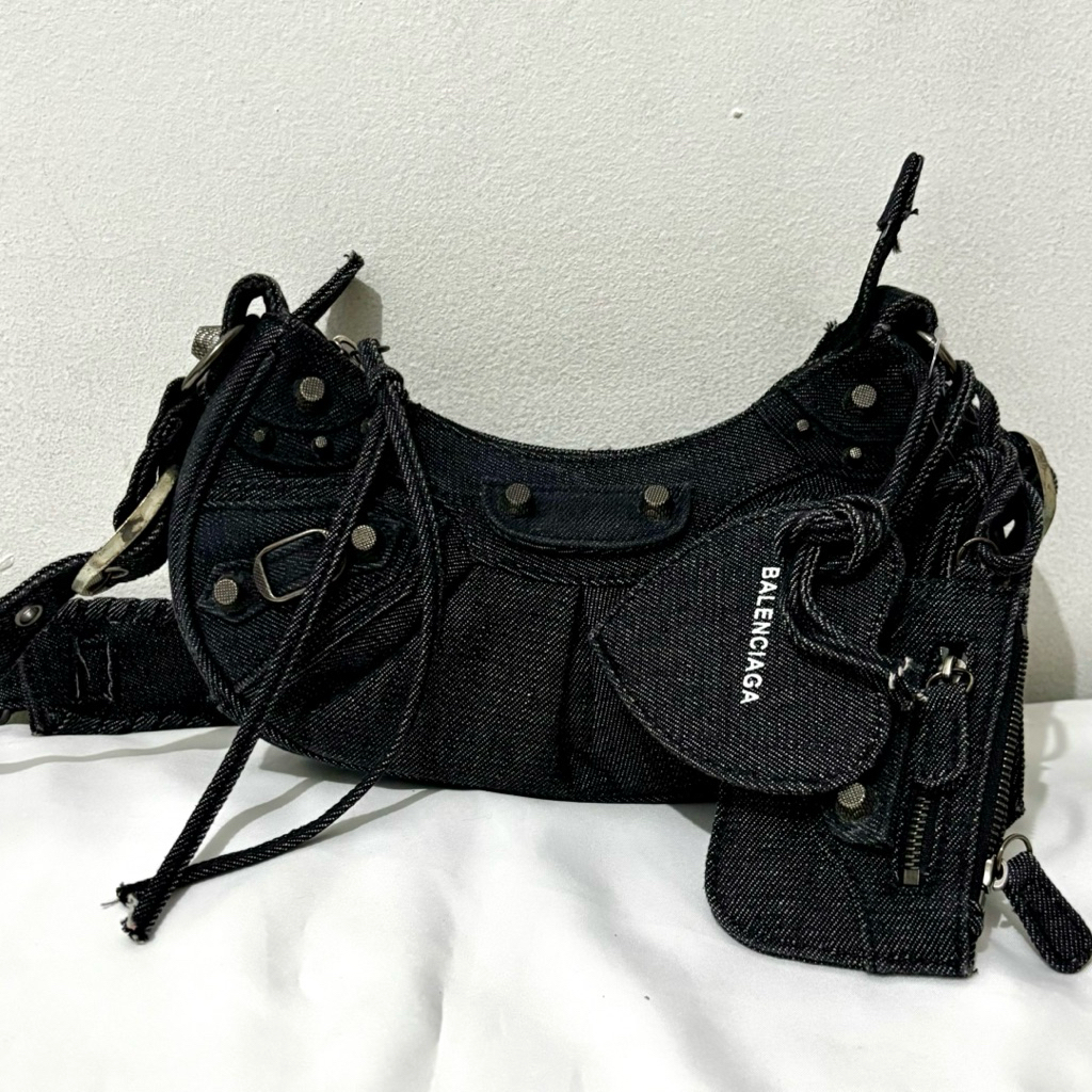 BLNCG LE CAGOLE DENIM BAG XS