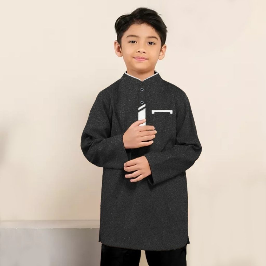 ABAD KIDS - Baju Koko Anak Terbaru 2026 Katun Madinah Usia 5 6 7 8 9 10 11 12 13 14 15 16 tahun Ukur