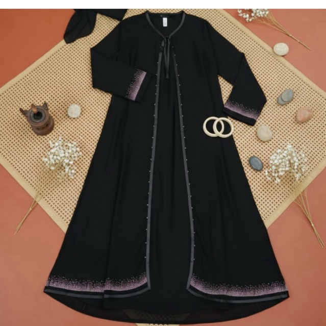 SET ABAYA ANDITA // GAMIS ANAK DAN DEWASA UKURAN 1-12 tahun S M L XL XXL
