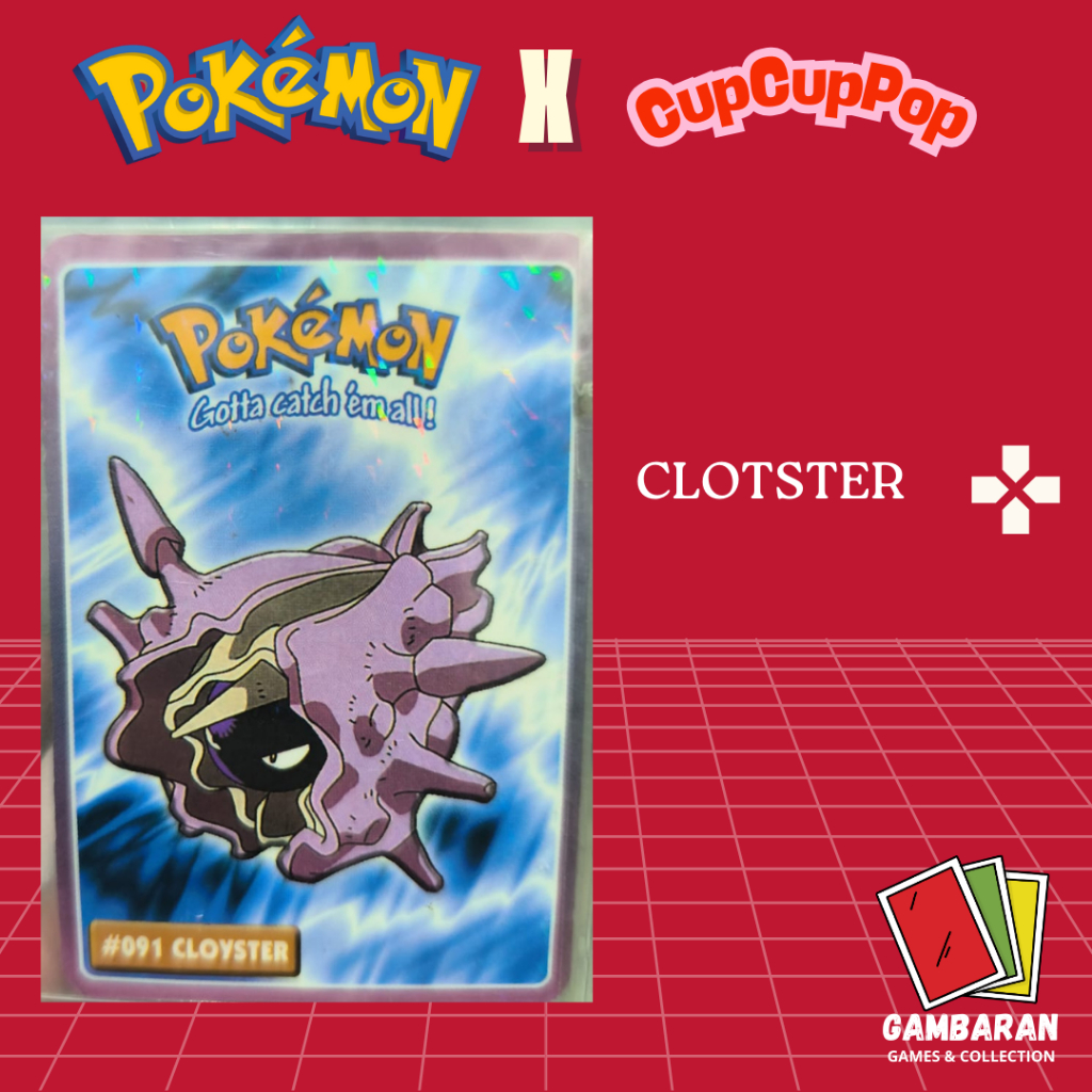 Cloyster Pokemon x CupCupPop #210 Kartu Pokemon Indonesia