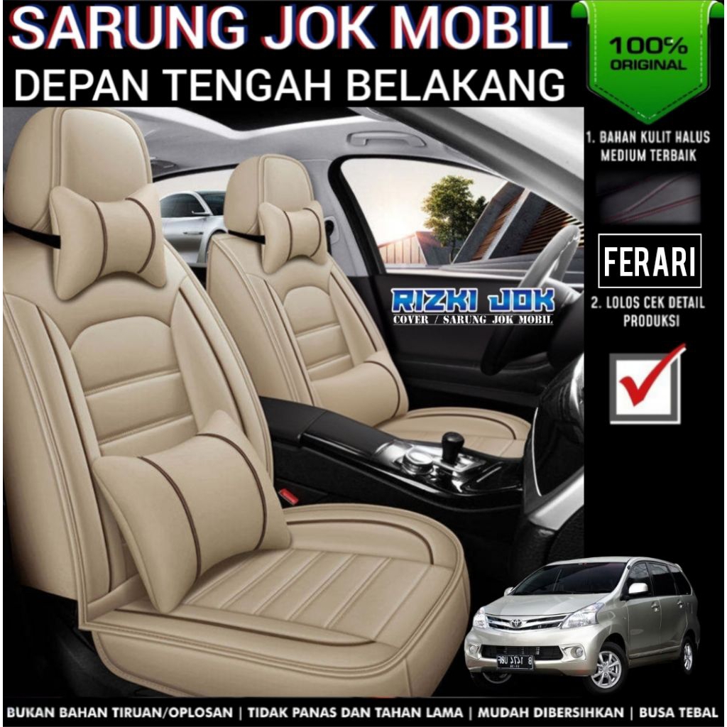 sarung jok mobil avanza xenia veloz 2012 - 2013 all new full set