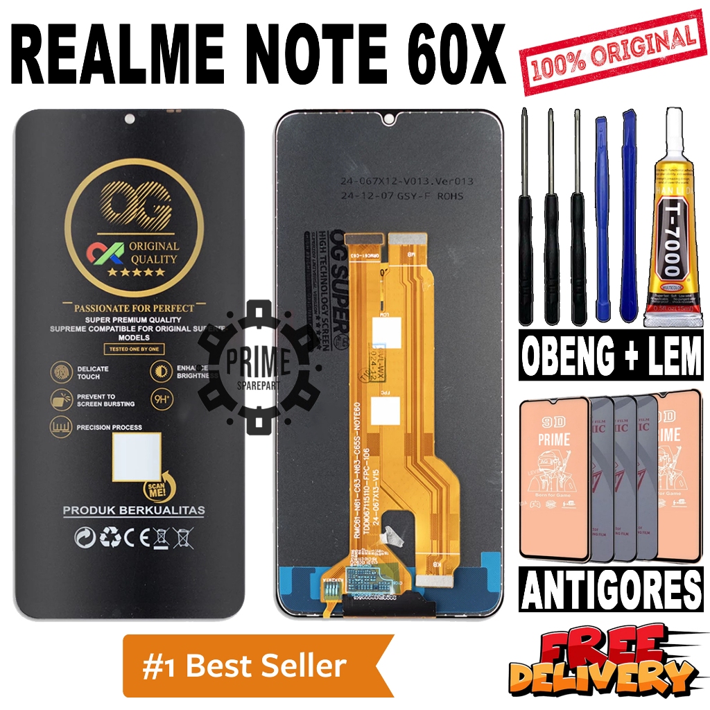 LCD TOUCHSCREEN REALME NOTE 60X ORIGINAL OEM LCD REALME NOTE 60X FULLSET