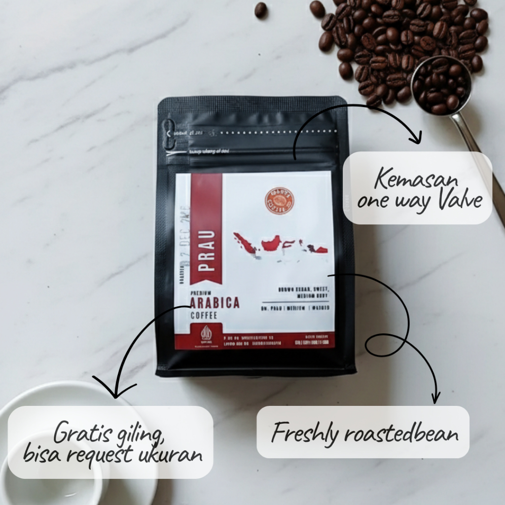 Kopi Arabika Temanggung Kopi Arabika Prau Biji atau Bubuk 100 Gram