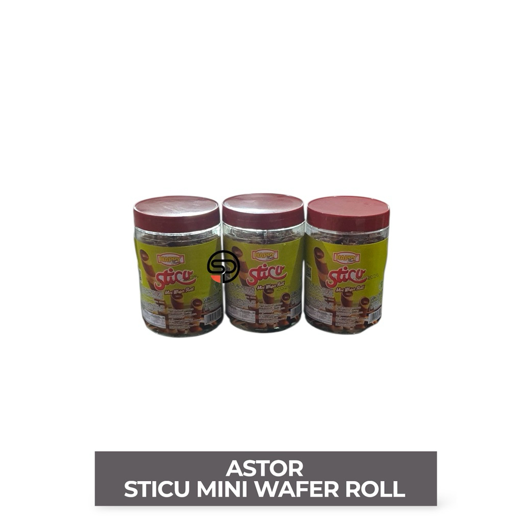 Astor Sticu Mini Wafer Roll Happy Time - 3 Toples x 30gr