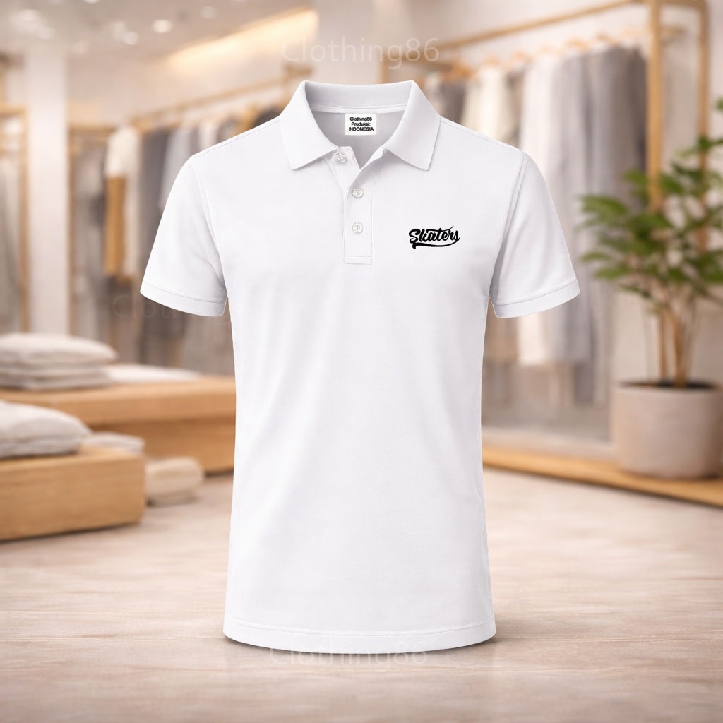 Bisa COD T-shrit POLO kerah Polo Logo Skaters Hitam Kaos Kerah Polo Dewasa Shirt Kaos Pria Polo Unis