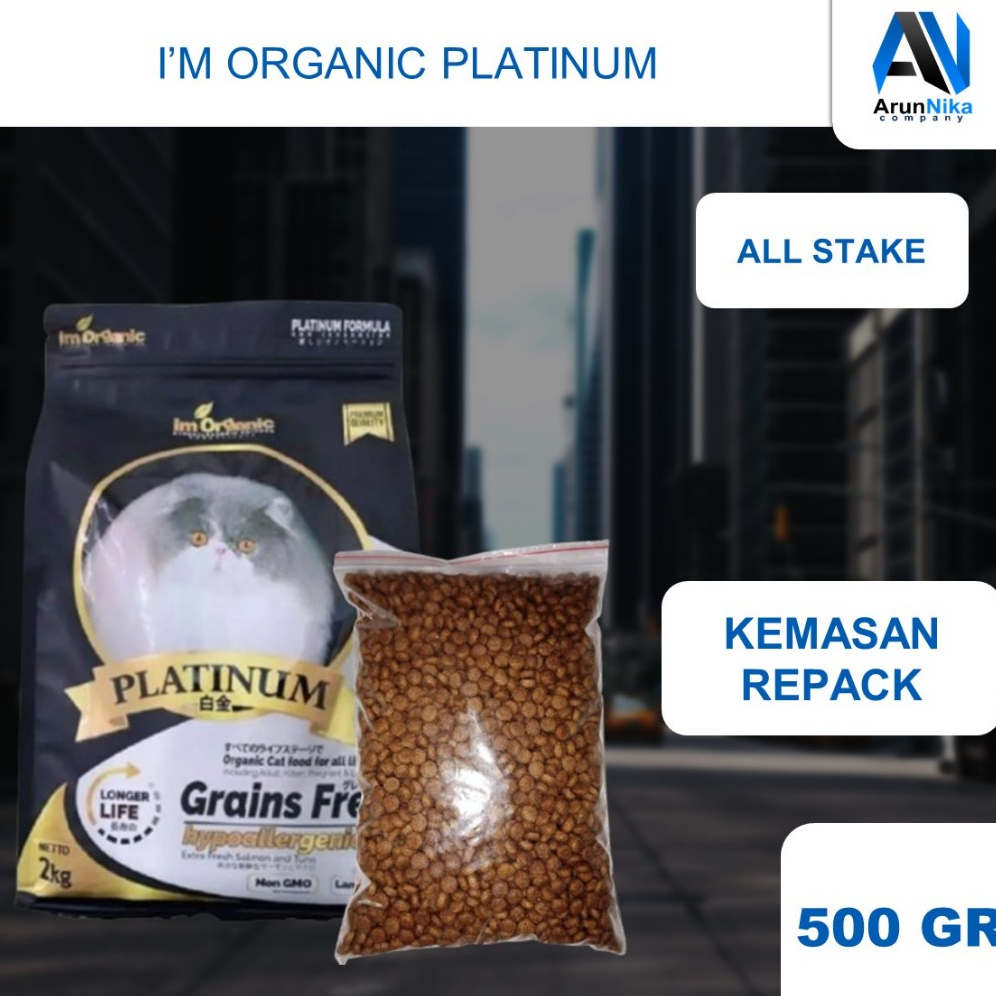 MAKANAN KUCING | IM ORGANIC | IM ORGANIC PLATINUM KEMASAN 1KG REPACK