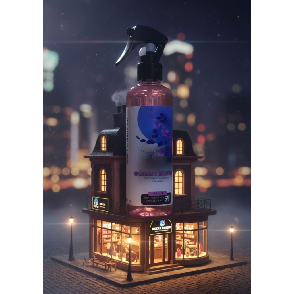 Jackrose - Room & Linen Spray  Pewangi Premium Ocean Drive 250ml / Anti Bacterial / Pengharum serbag