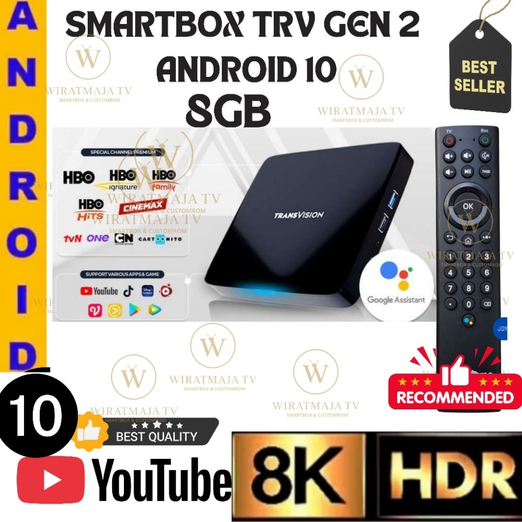SMART TV BOX TRV GEN 2 (SEI500TR) OS 10 VOICE REMOTE (UNLOCK+FULL APLIKASI) FREE CHANEL PREMIUM 1 BU