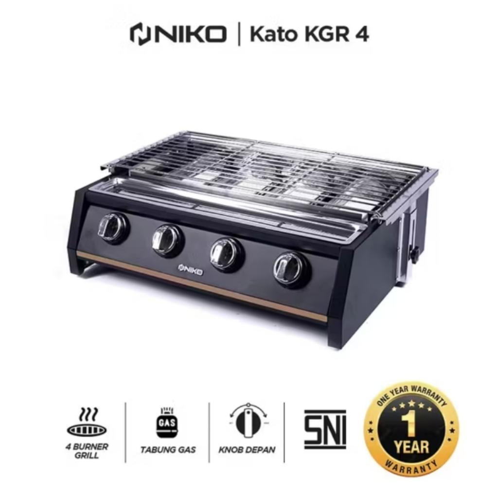 Roasted 4 Tungku NIKO KGR4  Kompor Gas Pemanggang / Alat Pemanggang / Panggangan / Kompor Grill