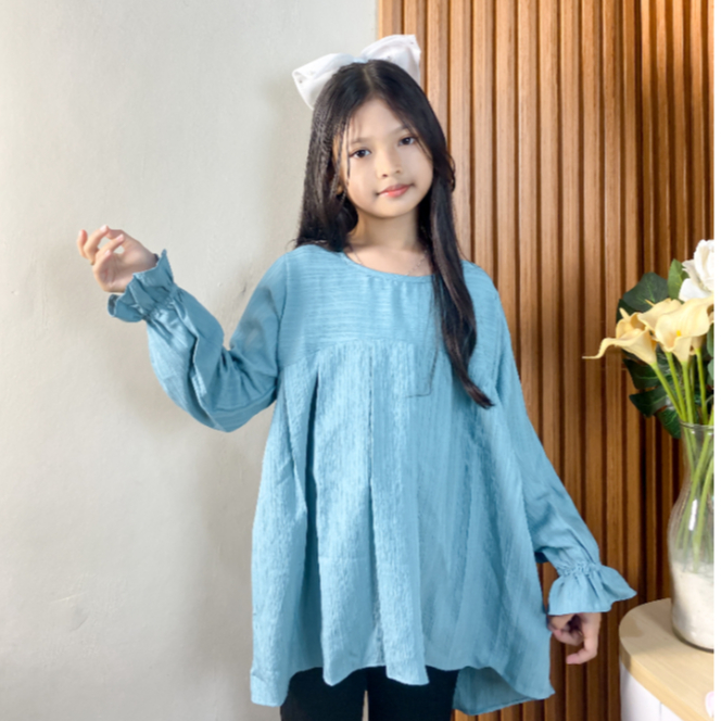Aneska Atasan anak tanggung usia 9-14tahun / Atasan anak perempuan/ Blouse Anak Tanggung/ Atasan