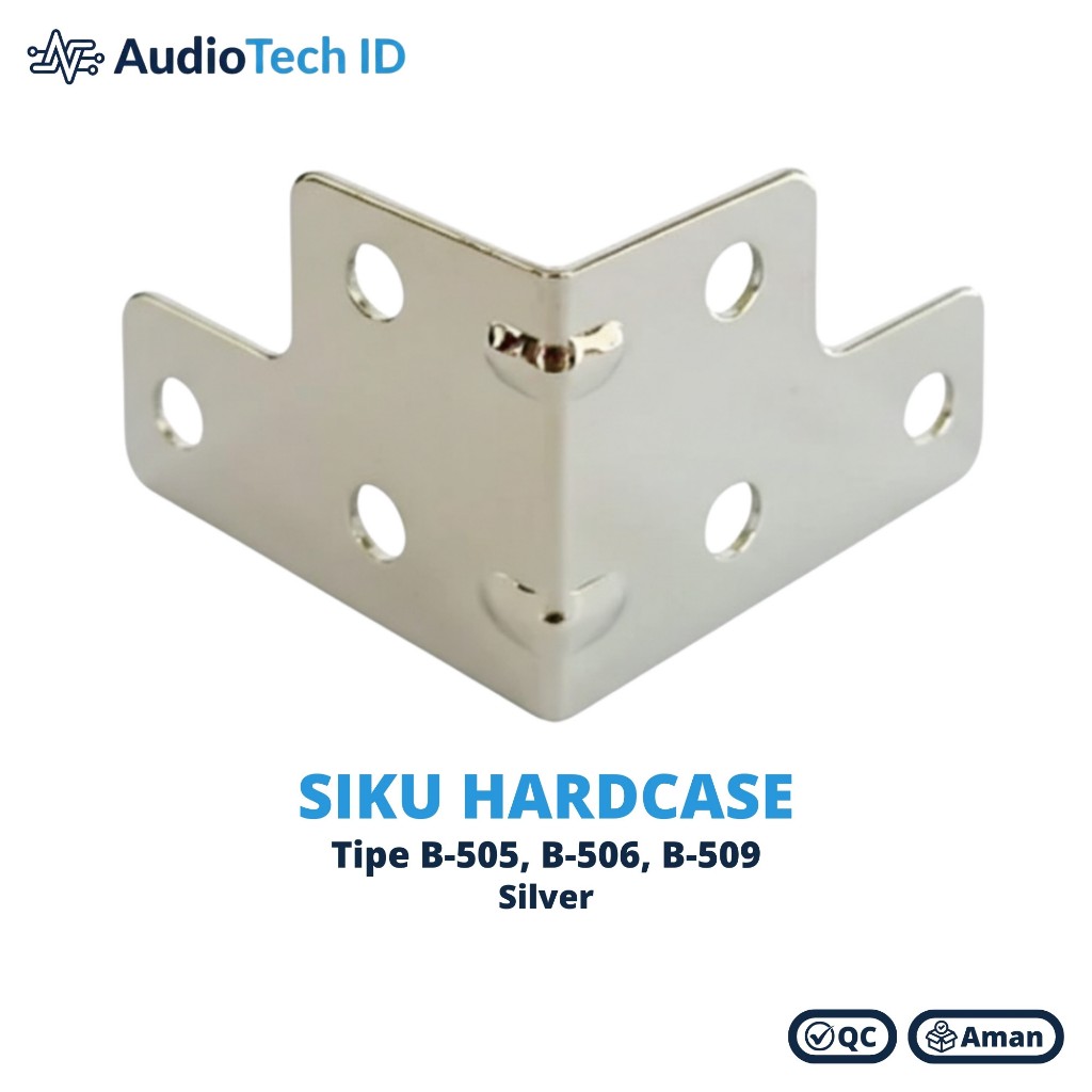 Siku Hardcase B-505/B-506/B-509 Silver & Hitam – Siku Sudut Box Hardcase | Kuat & Kokoh | Aksesoris 