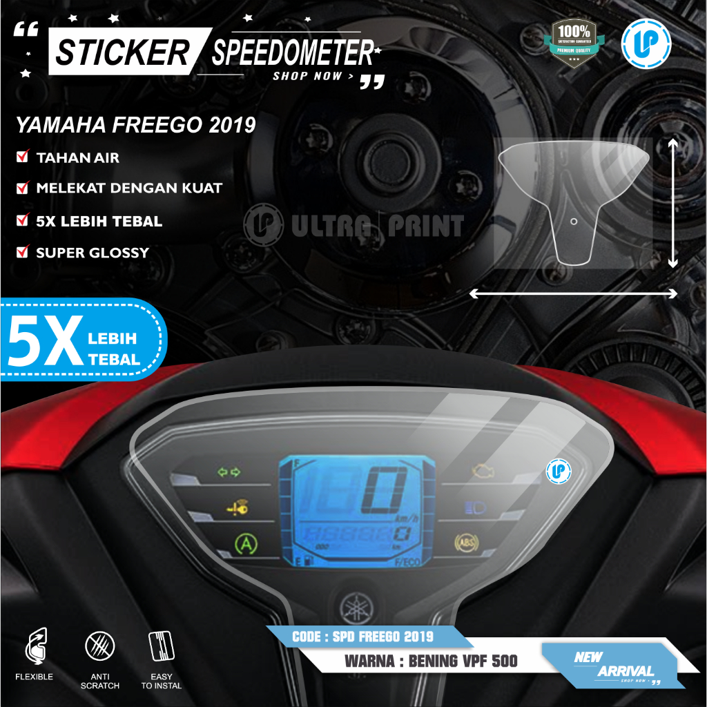 STICKER ANTIGORES SPEEDOMETER YAMAHA FREEGO 2019