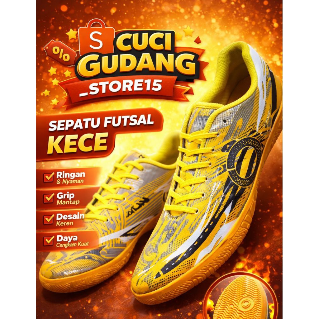 SEPATU FUTSAL DEWASA SEPATU FUTSAL ANAK CUCI GUDANG PROMO (BISA COD)