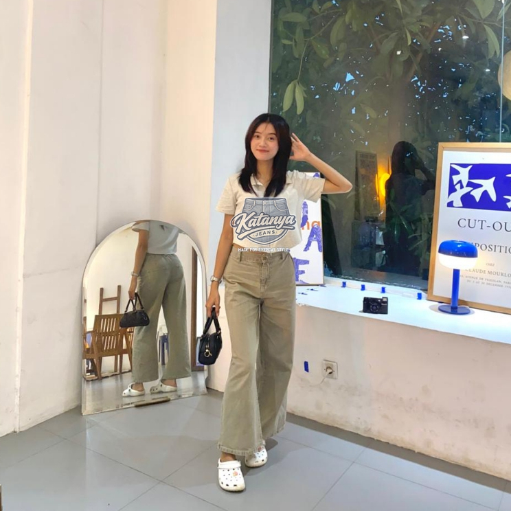 KJ - Jeans Kulot Highwaist Wanita Premium