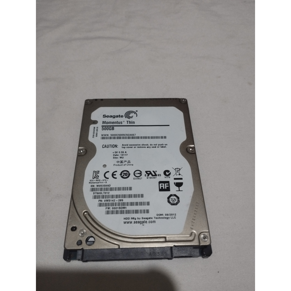 Hardisk Internal, Seagate, 500 GB, SATA, 2,5" (rusak)